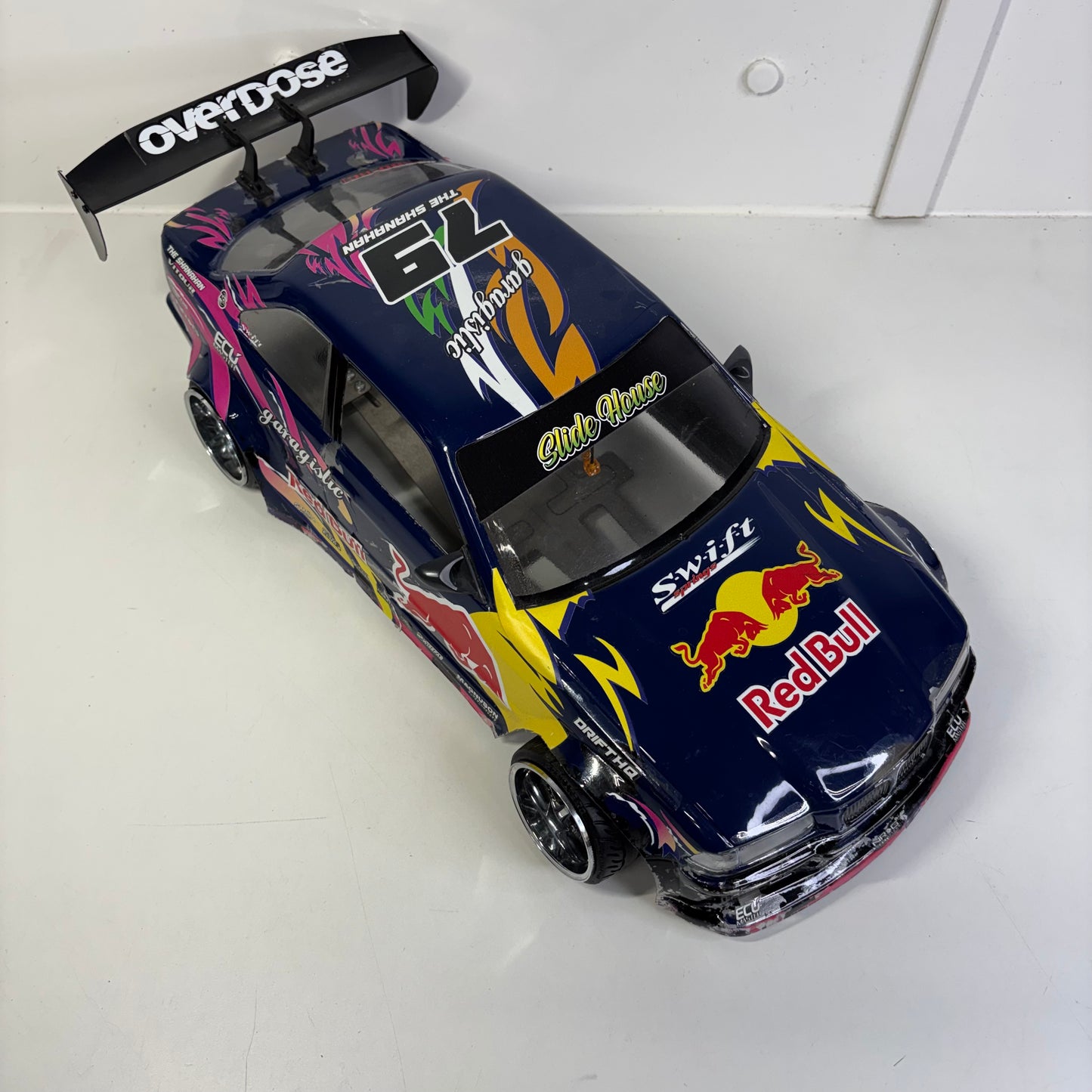 BMW E36 Body Shell Overdose Spoiler RedBull