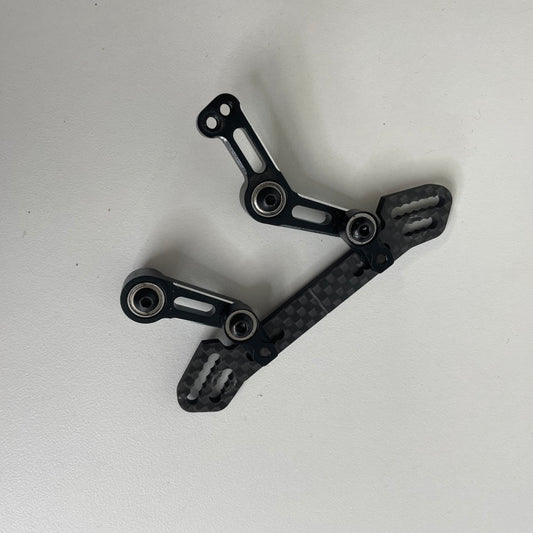 Yeah Racing Alloy Front Steering Rack Carbon