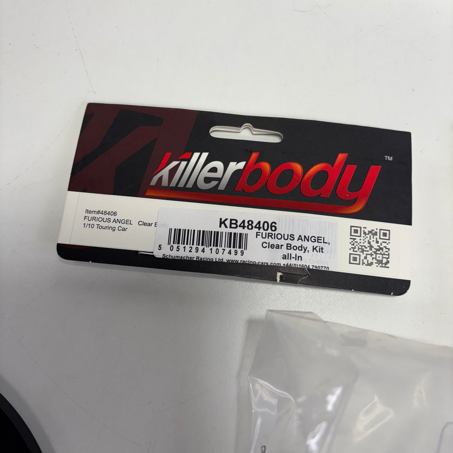 Killerbody Furious Angel Body Shell #48406 Clear Unpainted