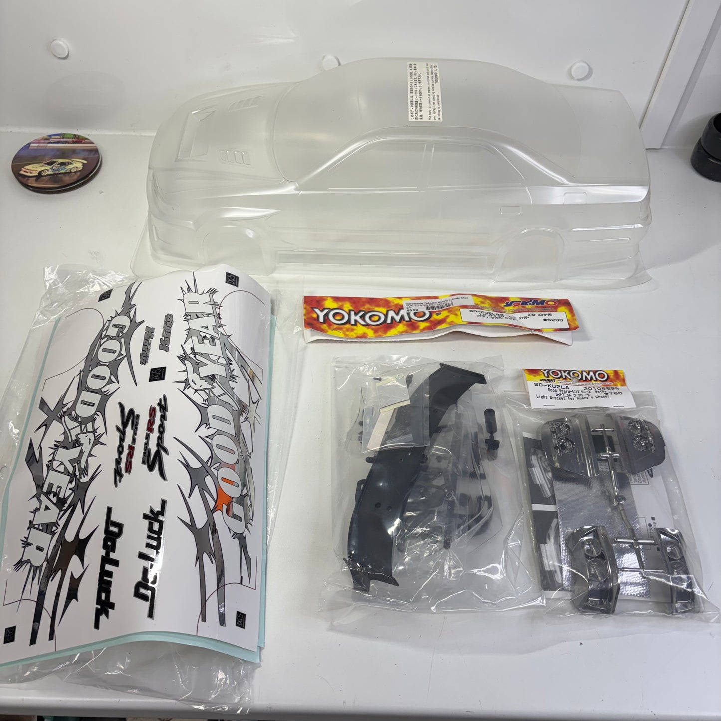 Yokomo Toyota Chaser JZX Kunny's Bodyshell 275mm SD-KU2LBS Clear Goodyear
