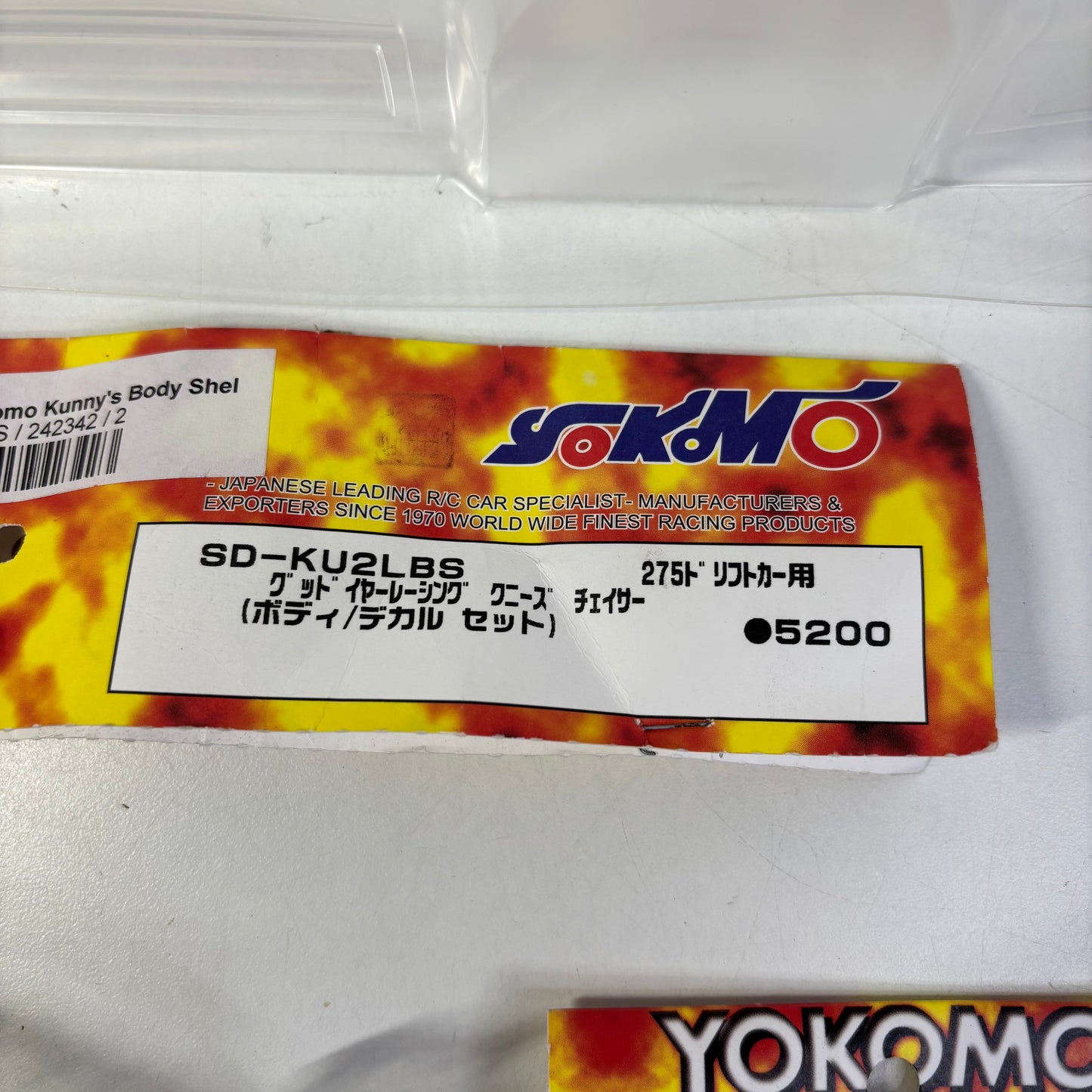 Yokomo Toyota Chaser JZX Kunny's Bodyshell 275mm SD-KU2LBS Clear Goodyear
