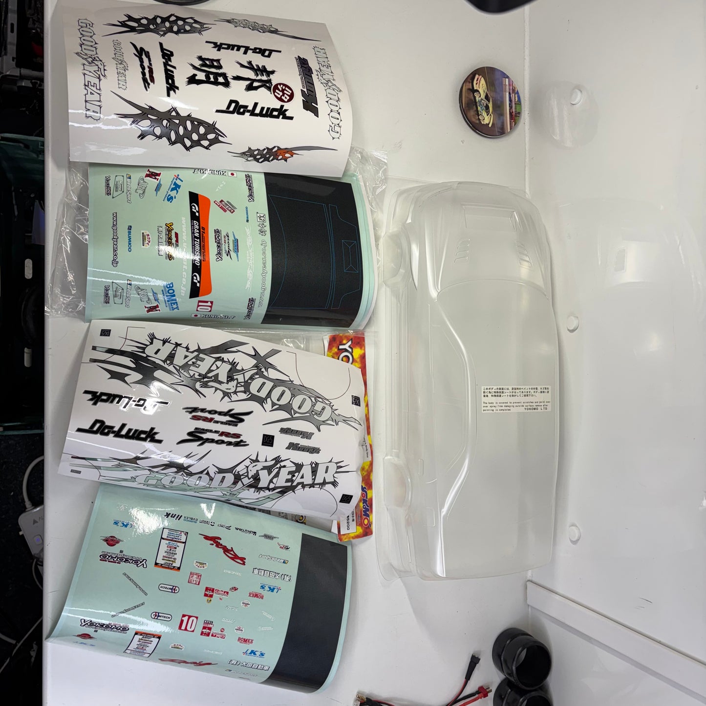 Yokomo Toyota Chaser JZX Kunny's Bodyshell 275mm SD-KU2LBS Clear Goodyear
