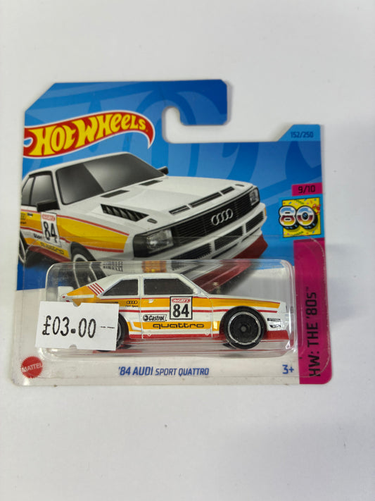 Hot Wheels '84 AUDI SPORT QUATTRO (WHITE YELLOW)