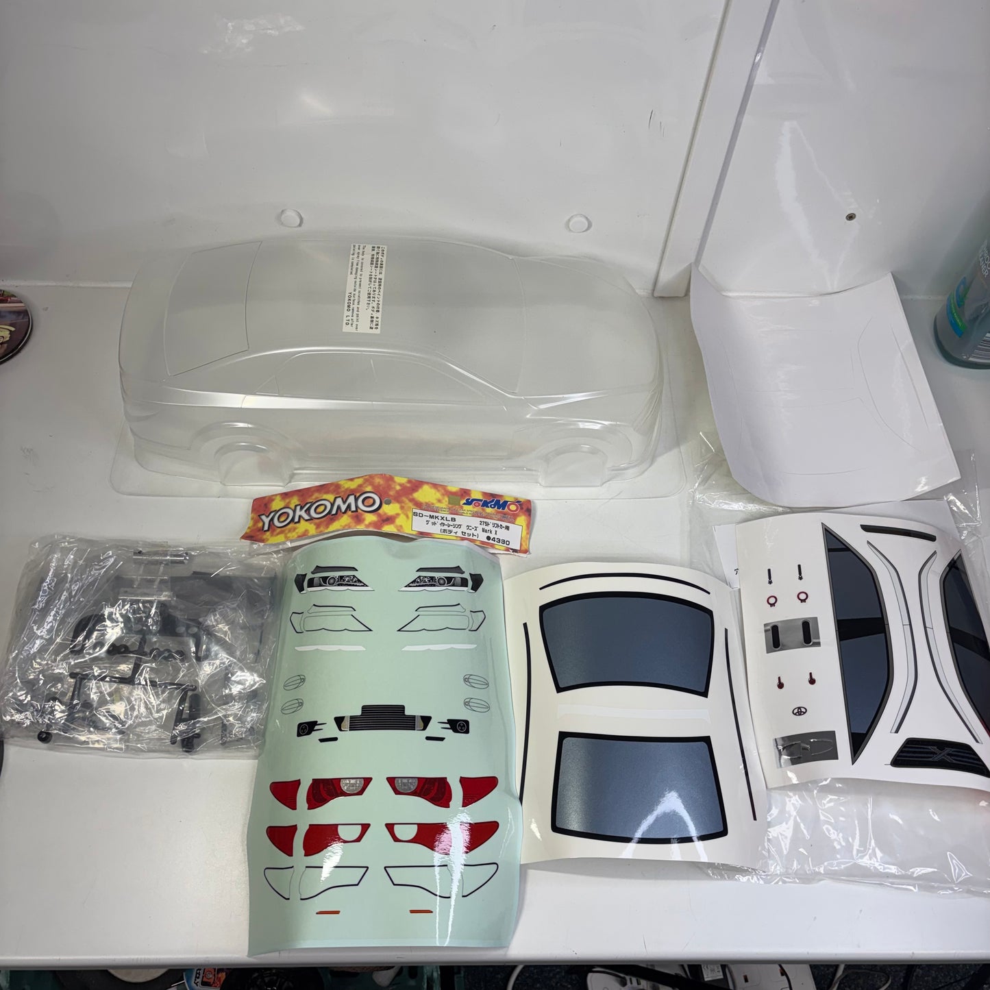 Yokomo Toyota Mark X 275mm Clear Bodyshell