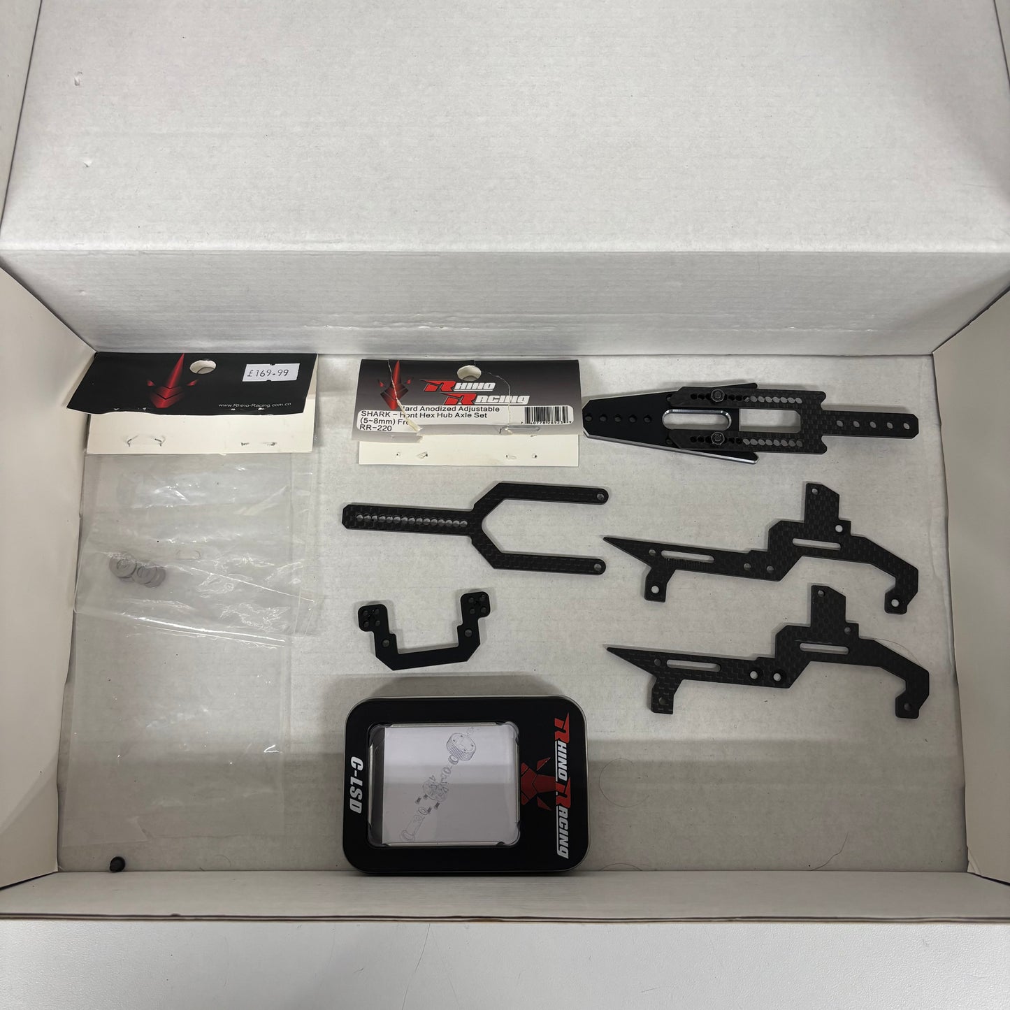 Rhino Racing Shark Final Form Boxed Forged Carbon Alloy RWD Chassis #2