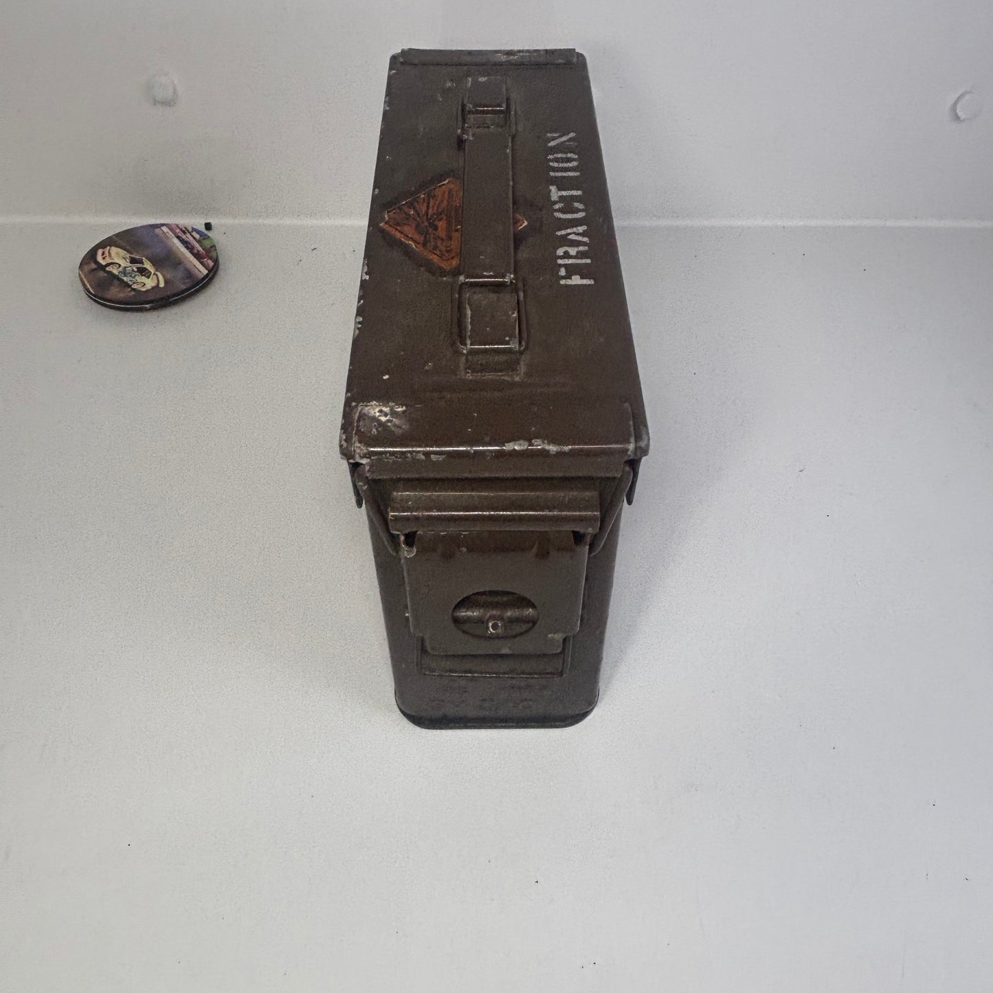 Metal Ammo Tin Battery Storage Container