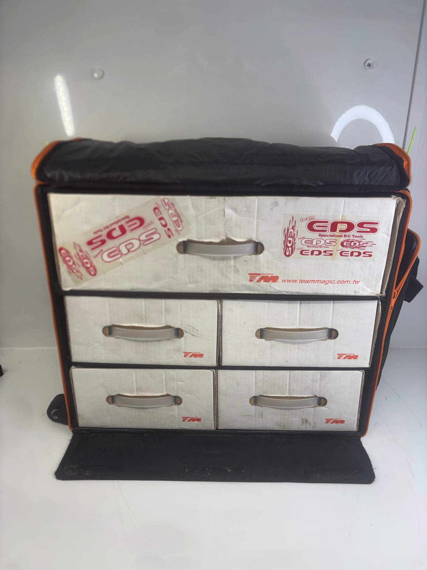 TM Hauler Orange Black 1:10 Size 3 Drawers With Tool Holder Pull Along #2