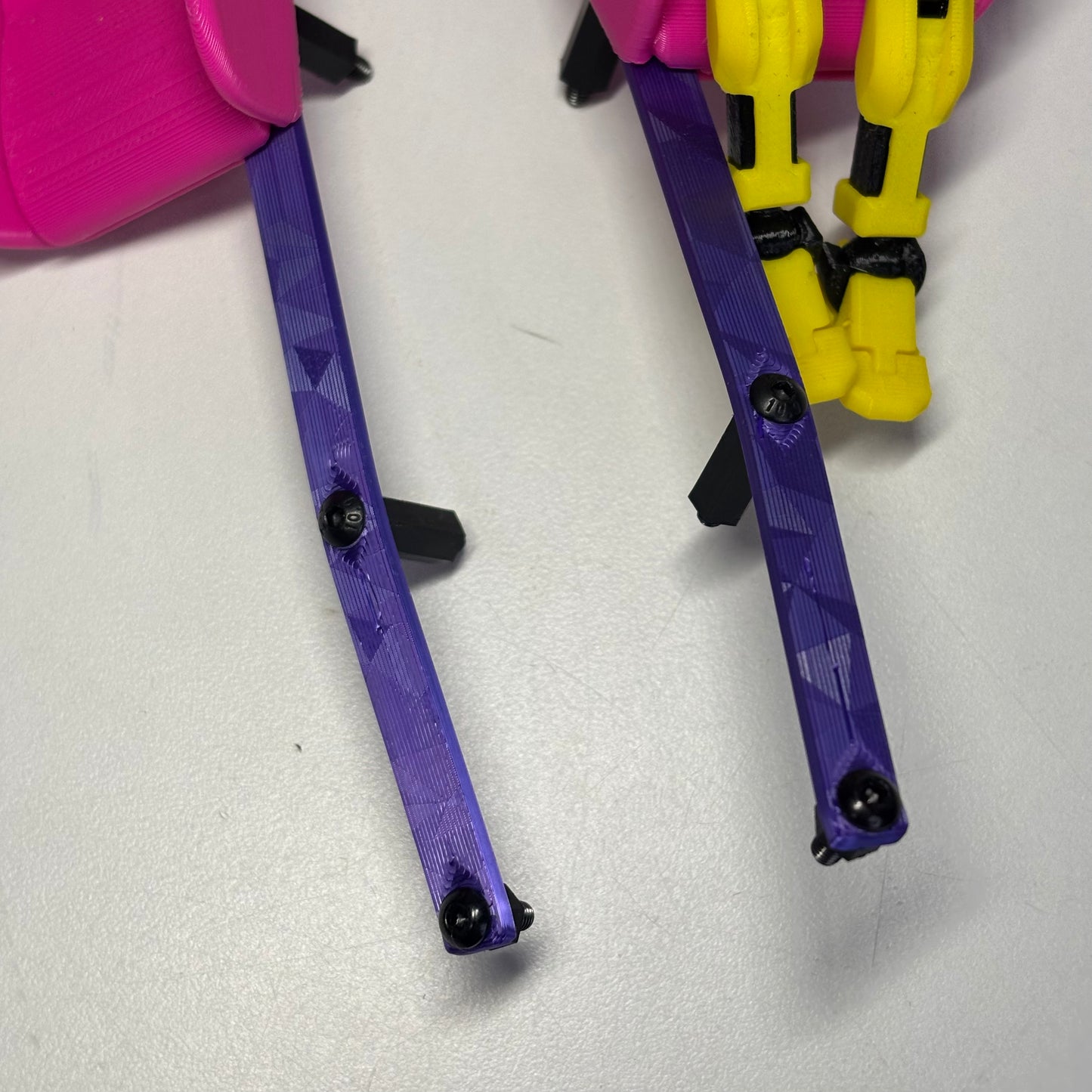 Reve D RDX 3D Printed Recaro Pink Yellow Seat & Driver Side Rails