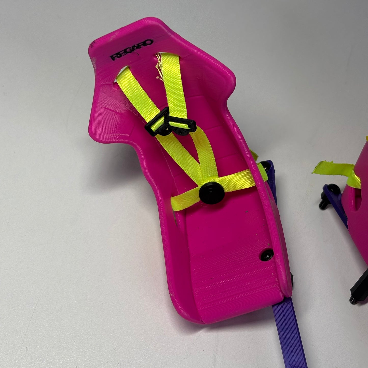 Reve D RDX 3D Printed Recaro Pink Yellow Seat & Driver Side Rails