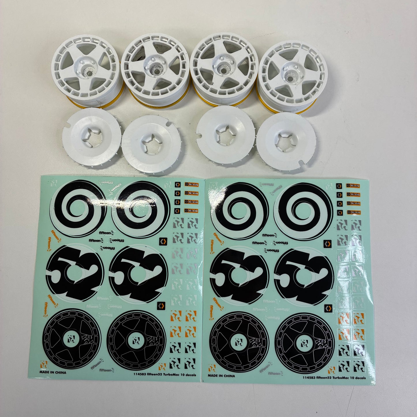 HPI Turbo Mac Fiveteen 52 White Wheels & Disc Covers