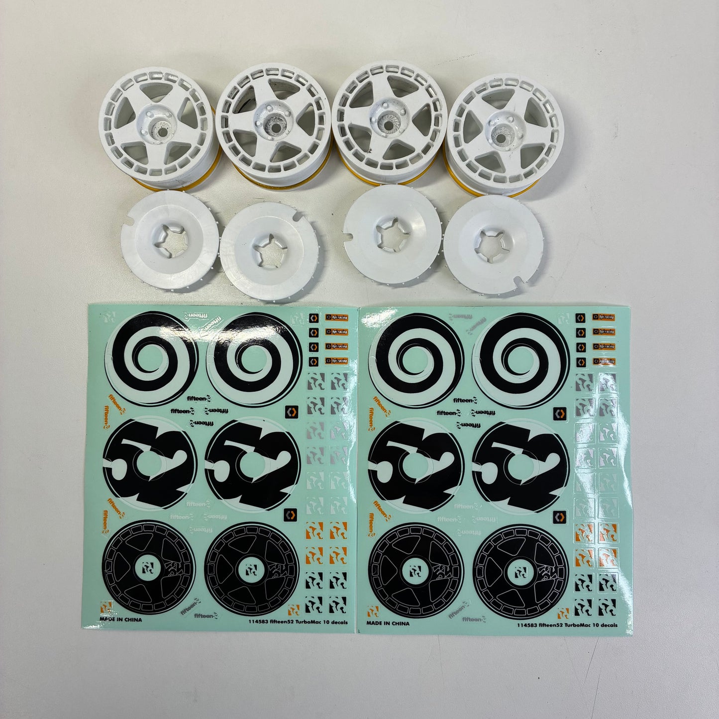 HPI Turbo Mac Fiveteen 52 White Wheels & Disc Covers