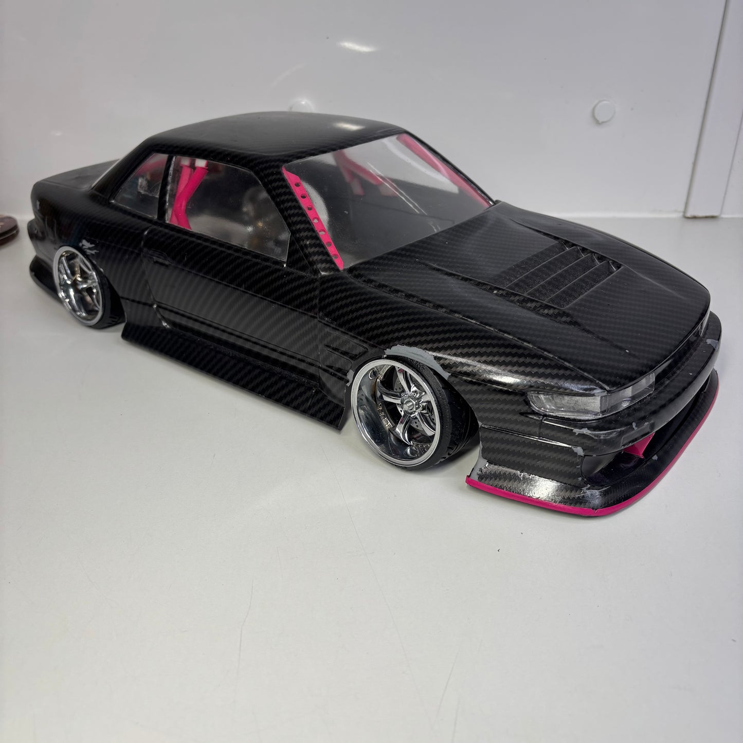 Nissan PS13 Carbon BodyShell Black And Pink