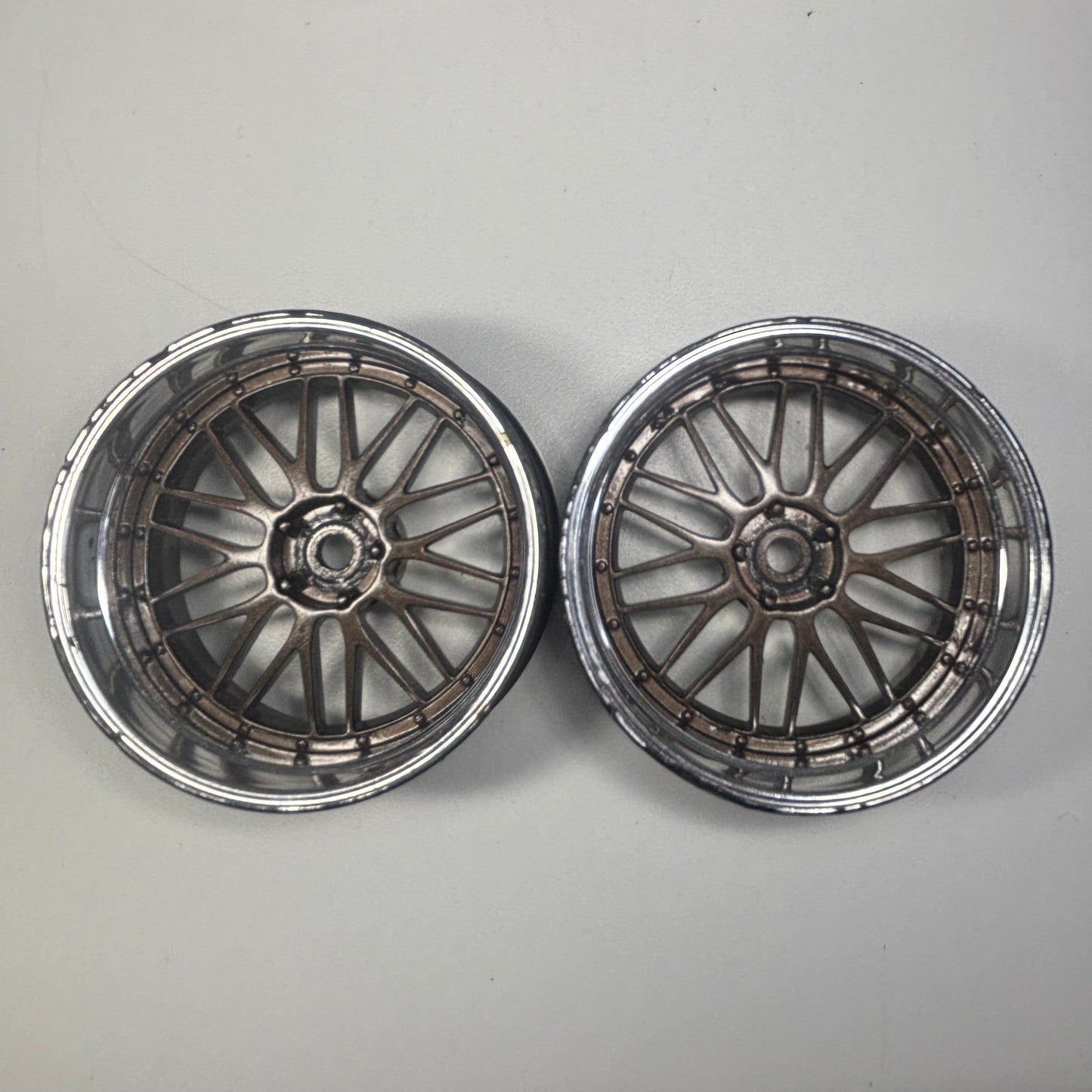 MST Adjustable BBS Style Bronze And Chrome Wheel Pair