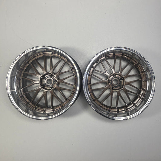 MST Adjustable BBS Style Bronze And Chrome Wheel Pair