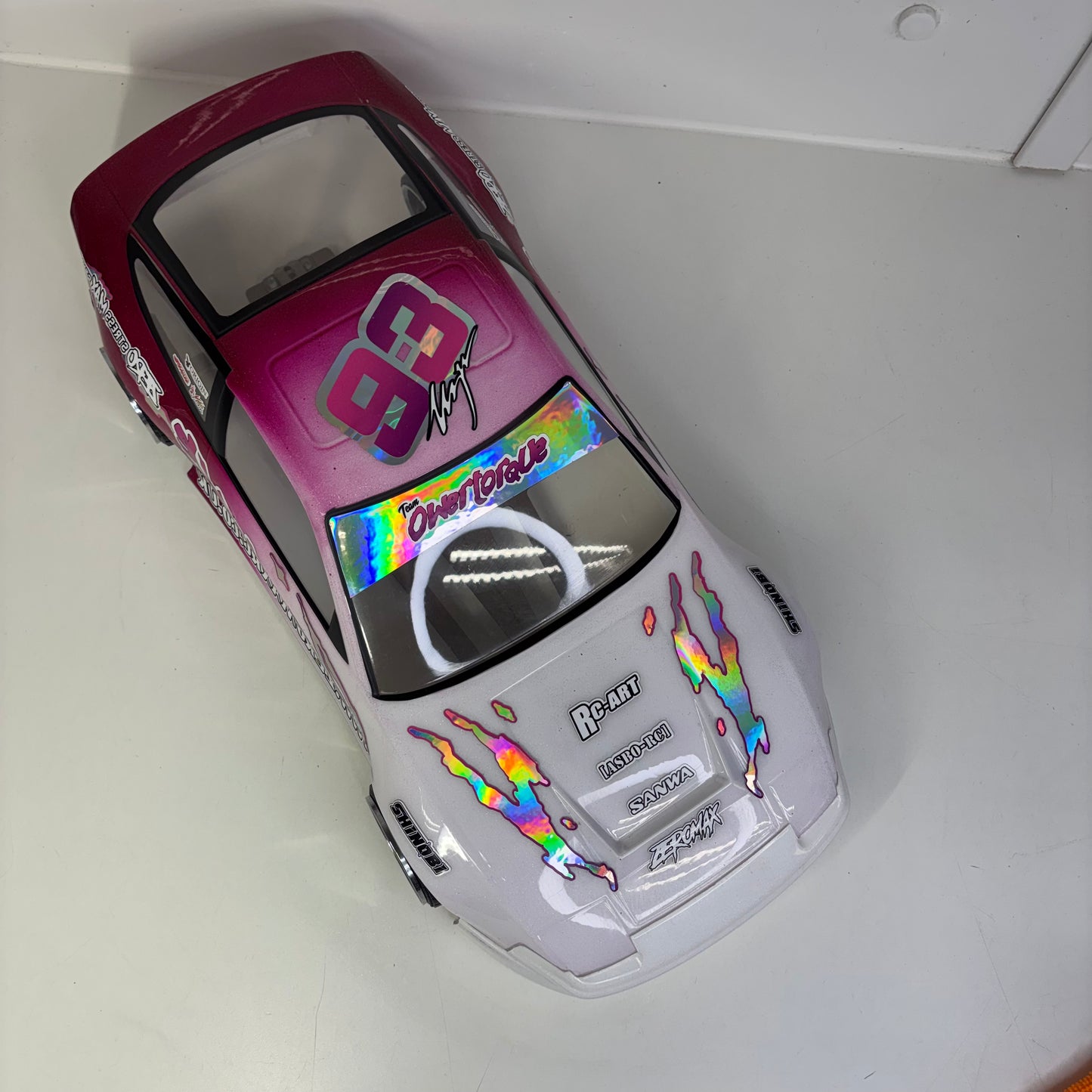 Nissan 180SX Pink White Bodyshell