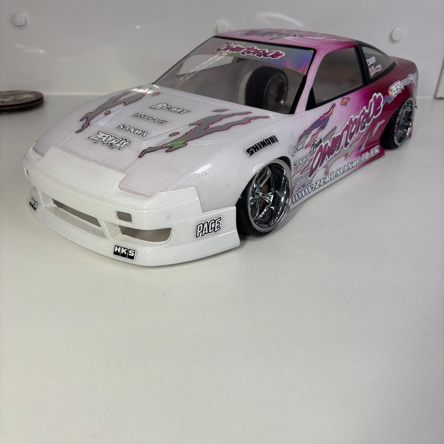 Nissan 180SX Pink White Bodyshell