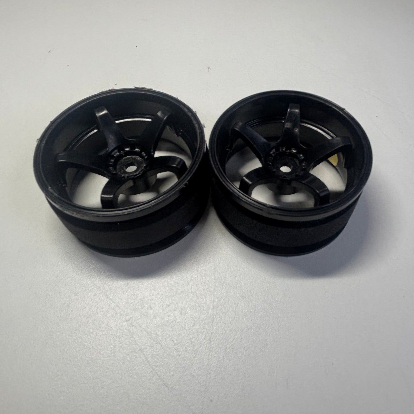Hayate Black Wheel Pair x2 High Traction Gold Dots