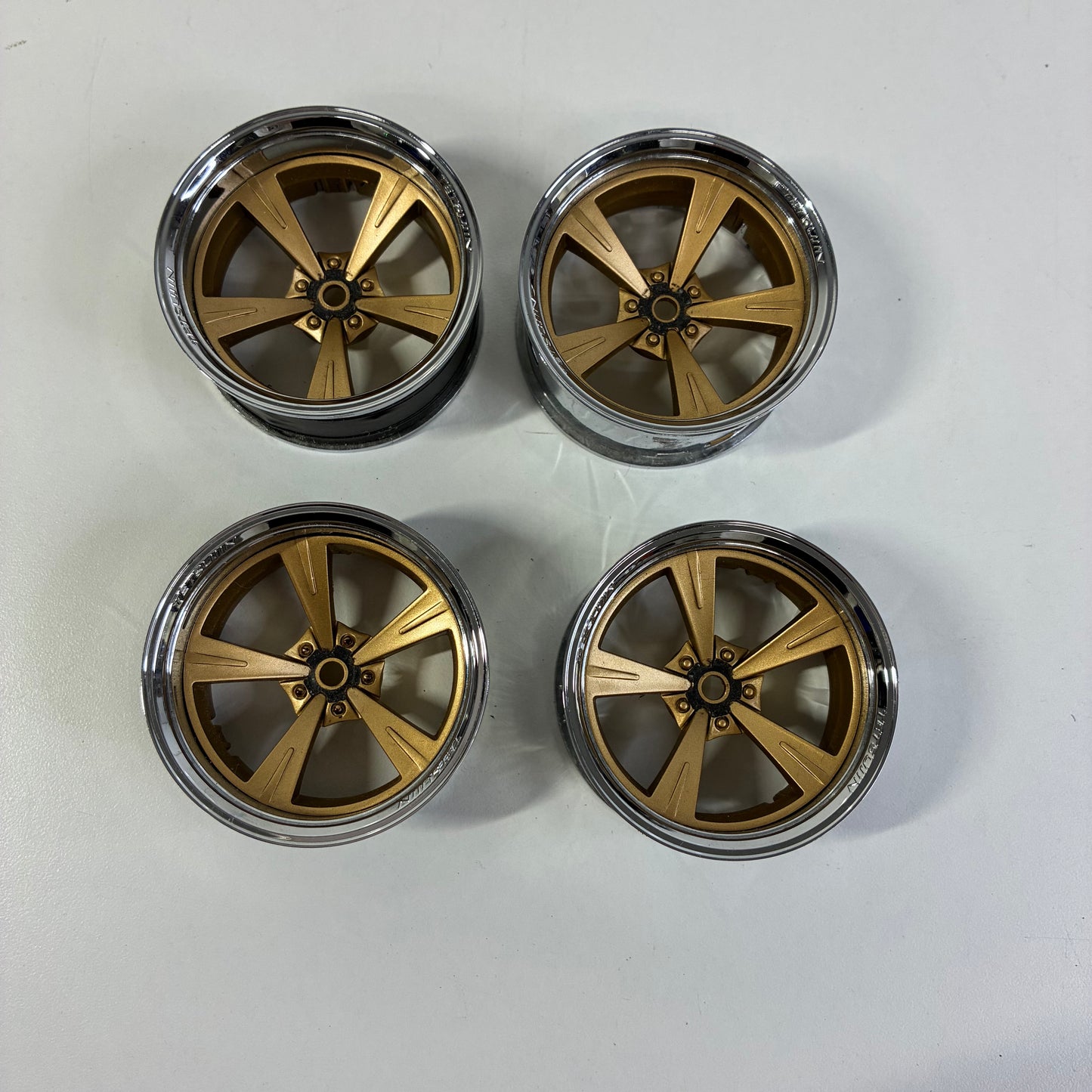 Tetsujin Chrome Gold Wheelset Adjustable Offset