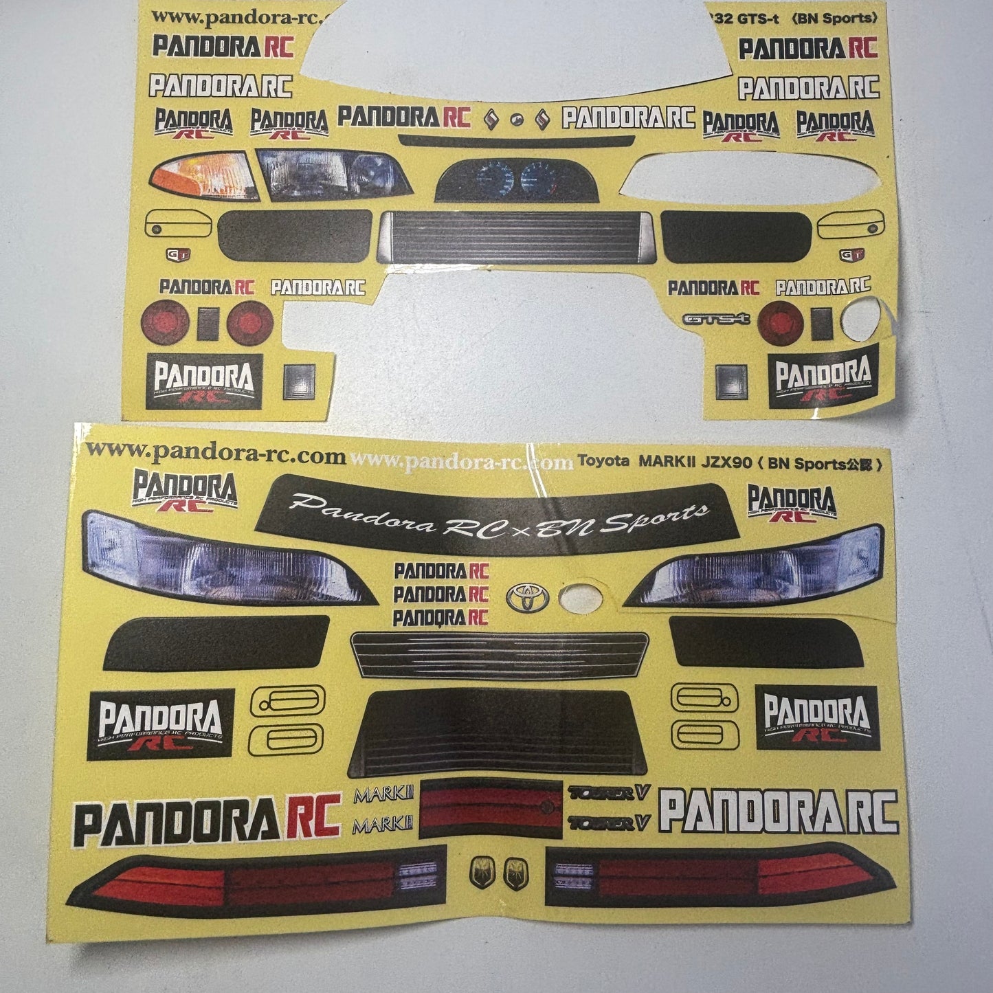 Pandora JZX & R32 Sun Strip Light Number Plate Stickers Decals