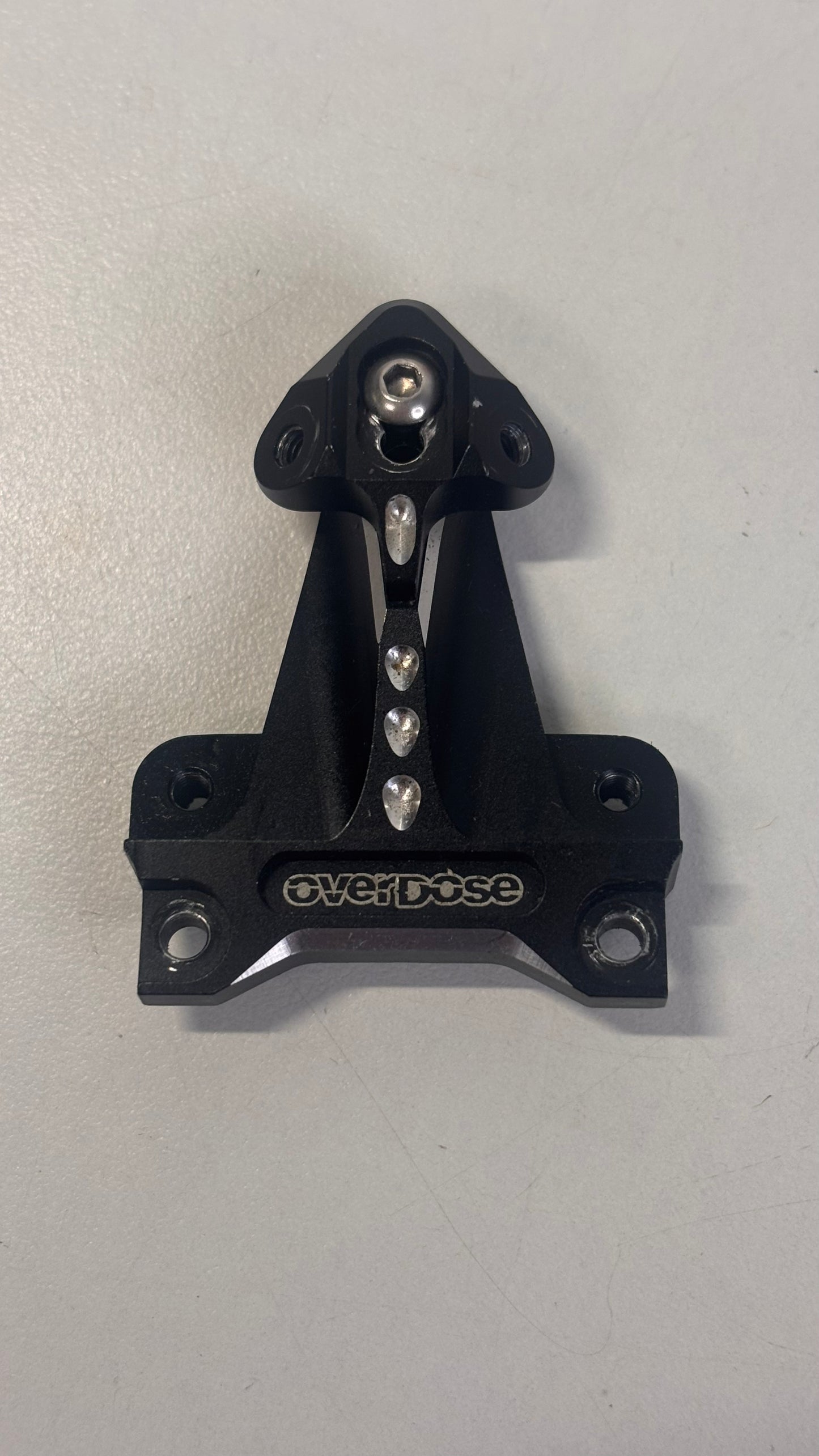 Overdose Black Alloy Upper IFS Inboard Shock Holder OD2545b