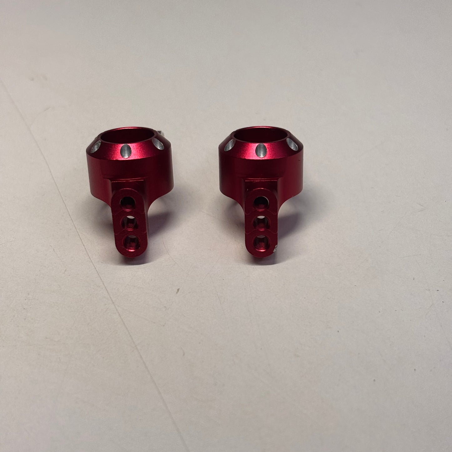 Overdose Red Alloy Rear Upright Hubs