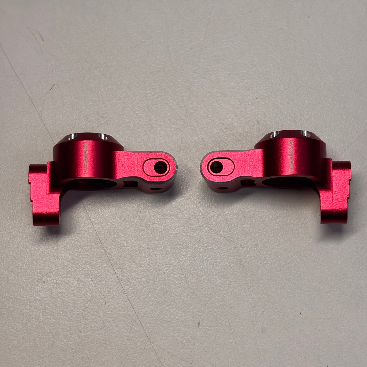 Overdose Red Alloy Rear Upright Hubs