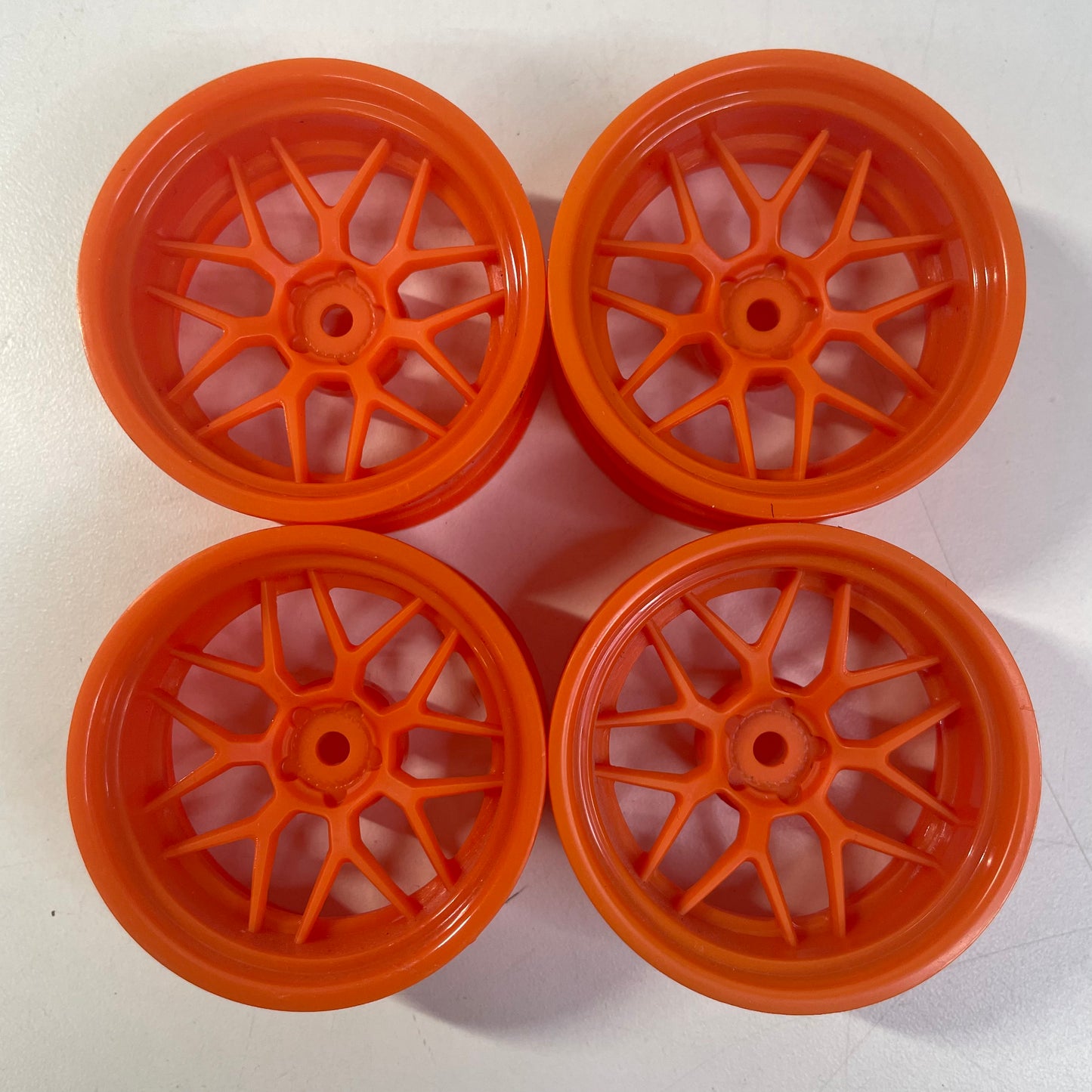 HPI Orange Wheels 9mm Offset X4