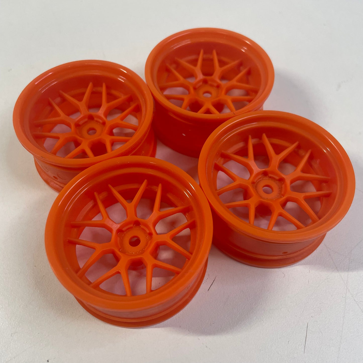 HPI Orange Wheels 9mm Offset X4