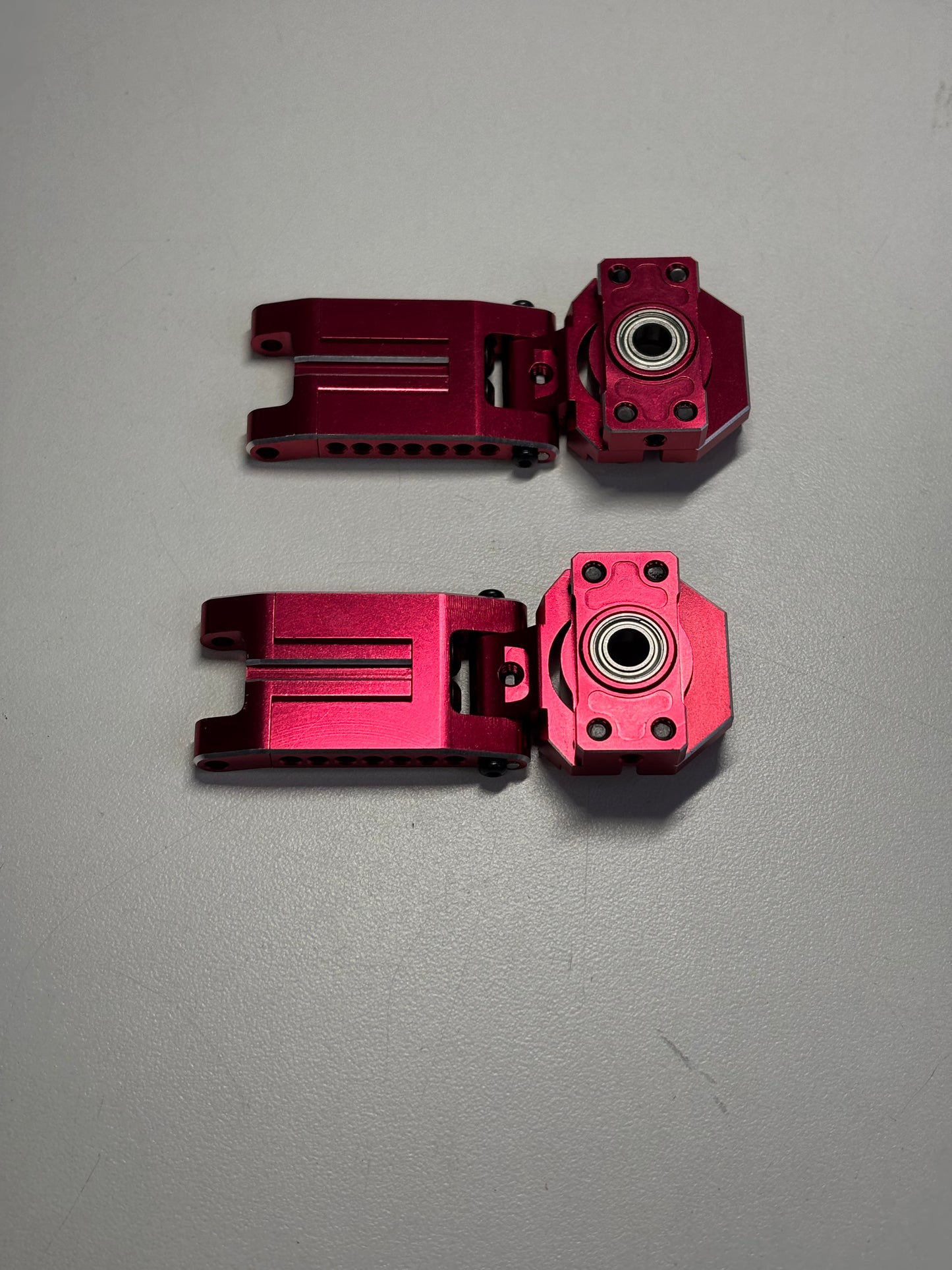 Wrap Up Next Red Alloy Rear Arms & Upright Hubs FGS-2 Free Style Geometry 0767-FD