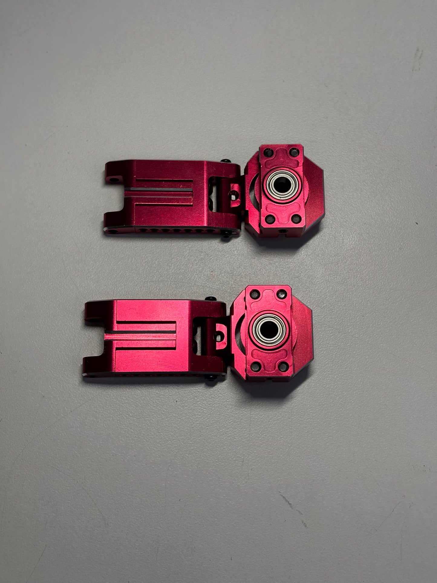 Wrap Up Next Red Alloy Rear Arms & Upright Hubs FGS-2 Free Style Geometry 0767-FD