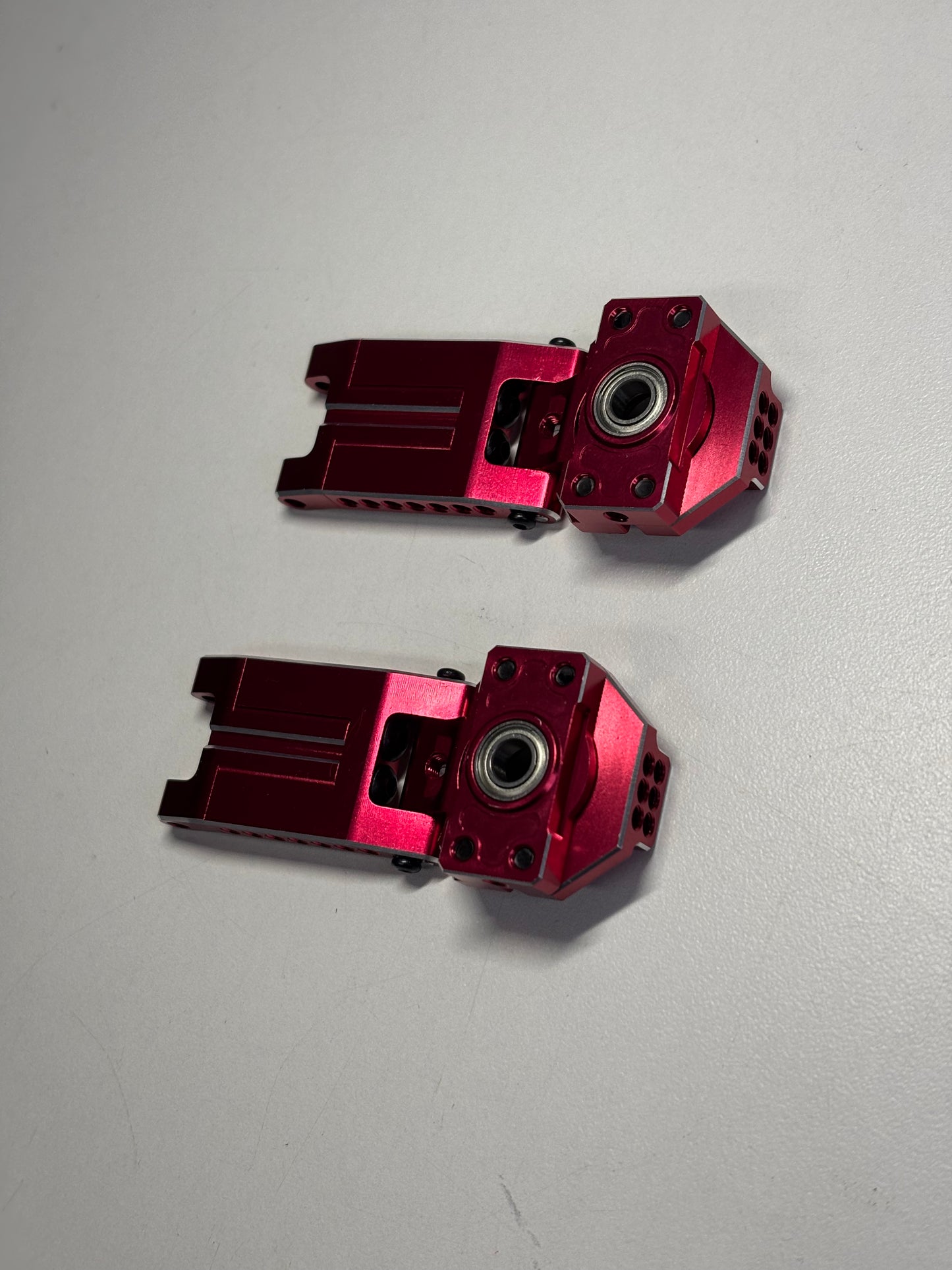 Wrap Up Next Red Alloy Rear Arms & Upright Hubs FGS-2 Free Style Geometry 0767-FD