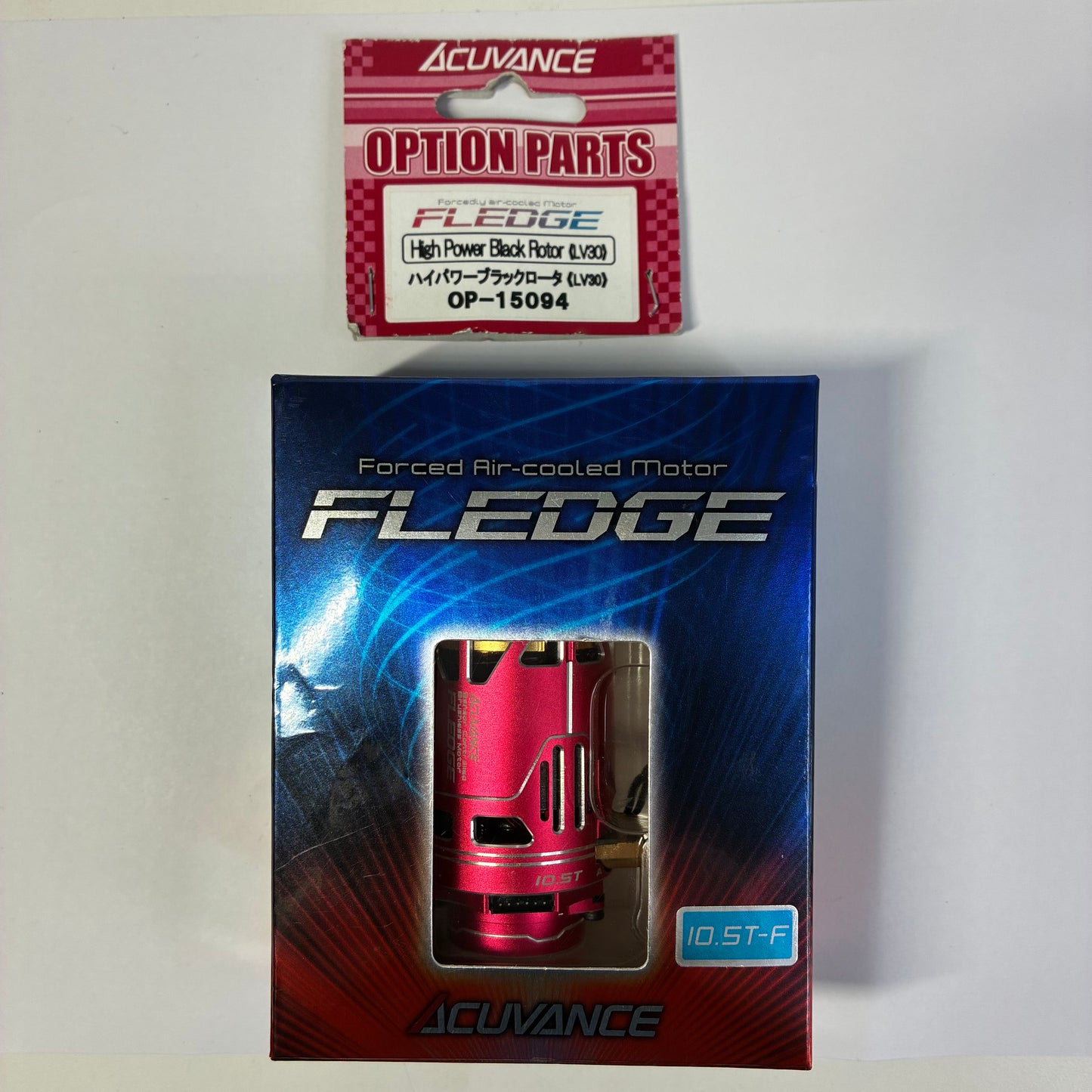 Acuvance  Motor Fledge 10.5T-F Red LV30 Rotor Boxed & Fan