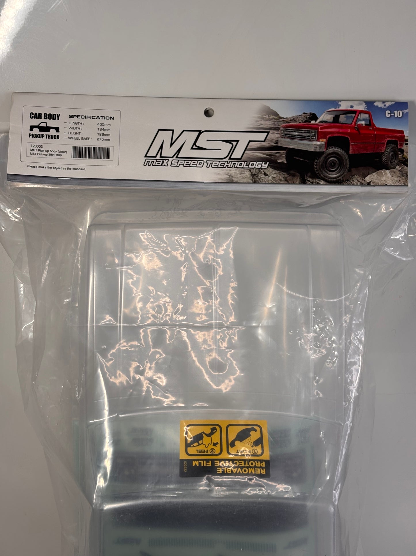 MST Pick Up Clear Bodyshell 275mm Wheelbase