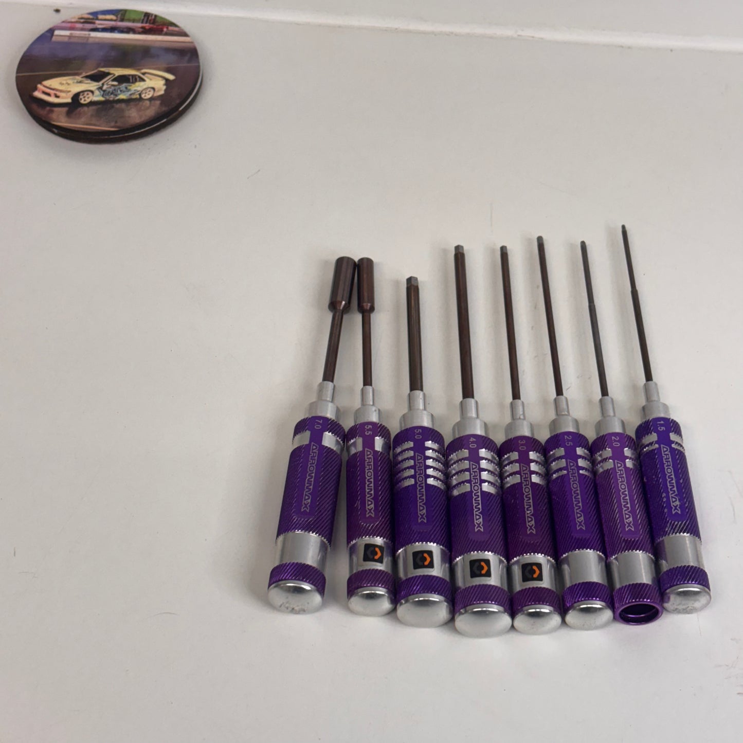 Arrowmax Purple Tool Set 1.5 - 5.0 Allen 5.5 & 7.0 Nut Hex