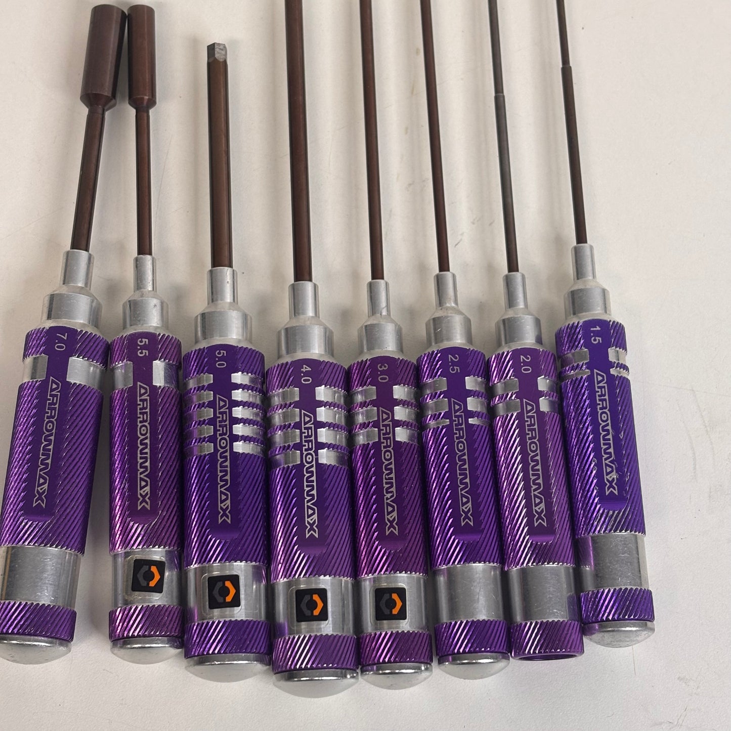Arrowmax Purple Tool Set 1.5 - 5.0 Allen 5.5 & 7.0 Nut Hex