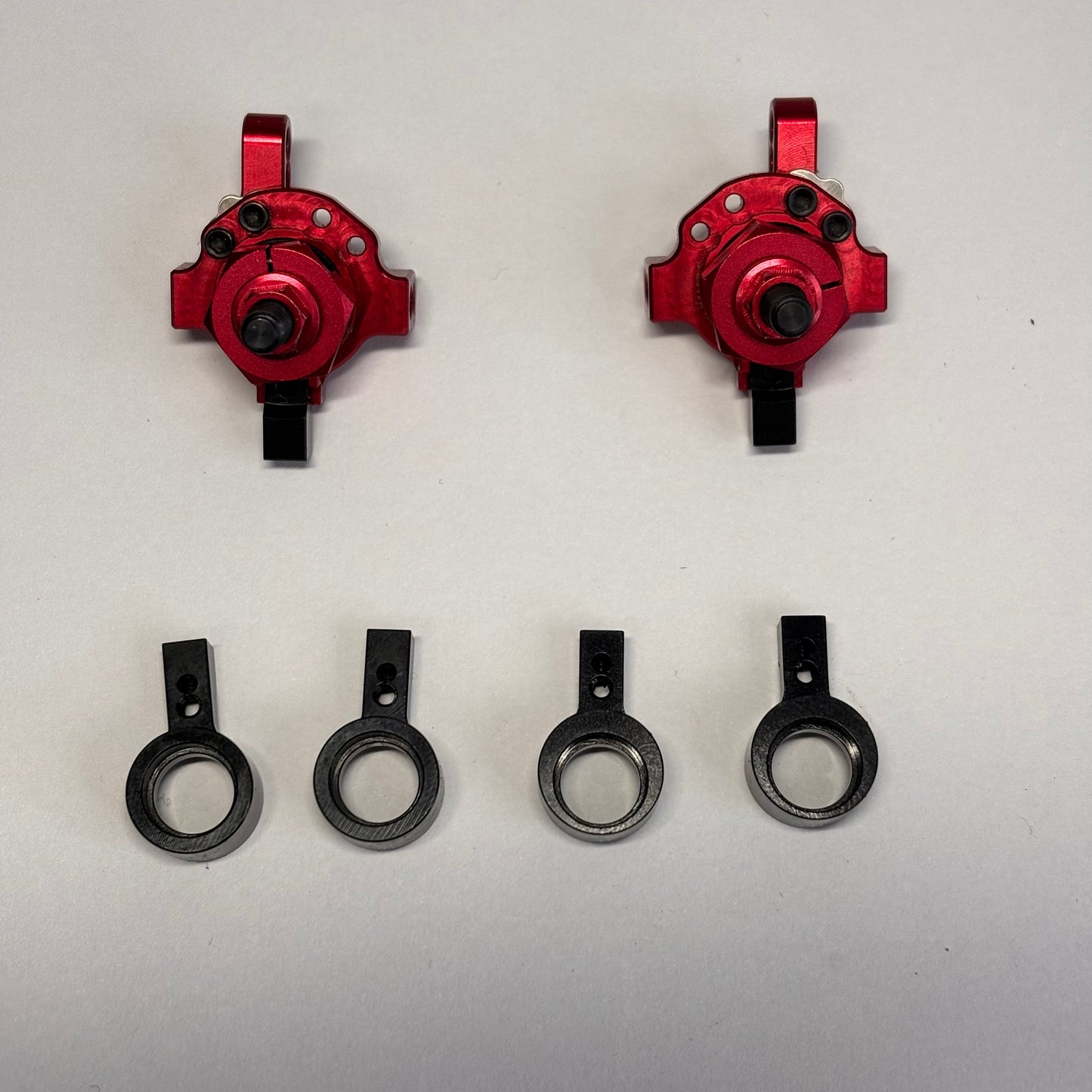 MST RMX 2.0 2.5 Red Alloy Knuckles Adjustable with Hex's 820123R