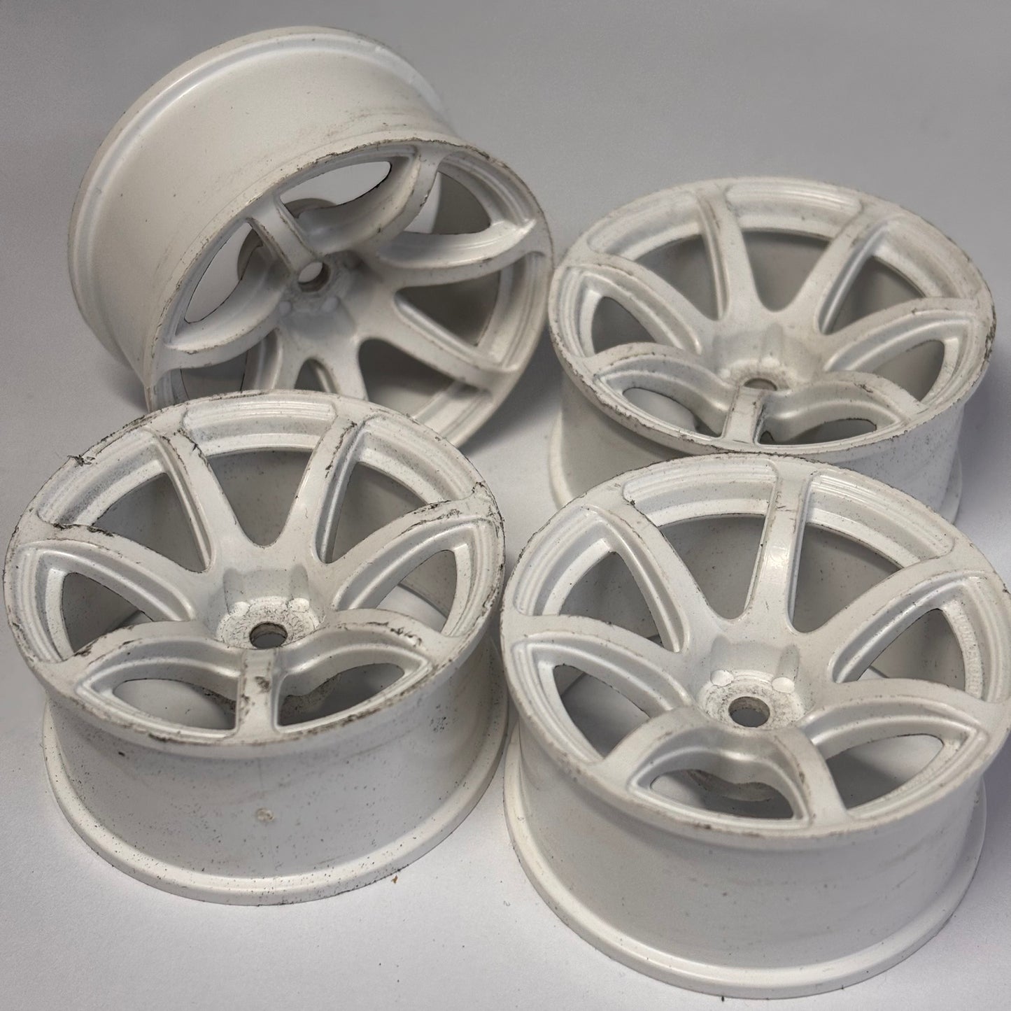 Overdose Work Emoticon Wheels White 7mm Offset Traction
