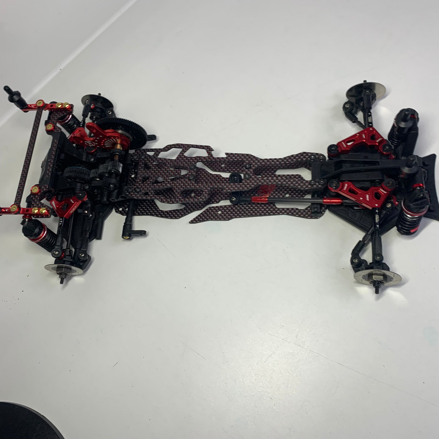 3Racing Sakura D6 Upgrded Red Carbon Alloy Chassis RWD