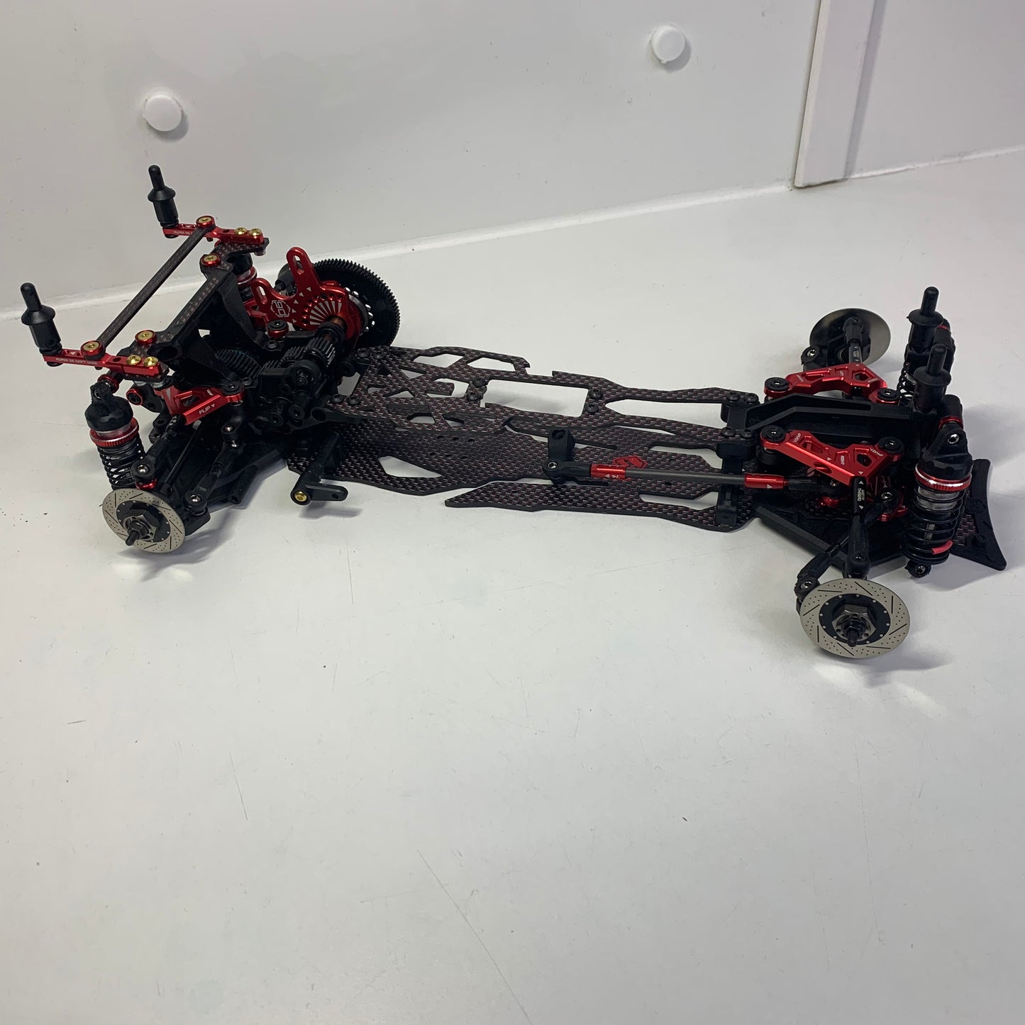 3Racing Sakura D6 Upgrded Red Carbon Alloy Chassis RWD