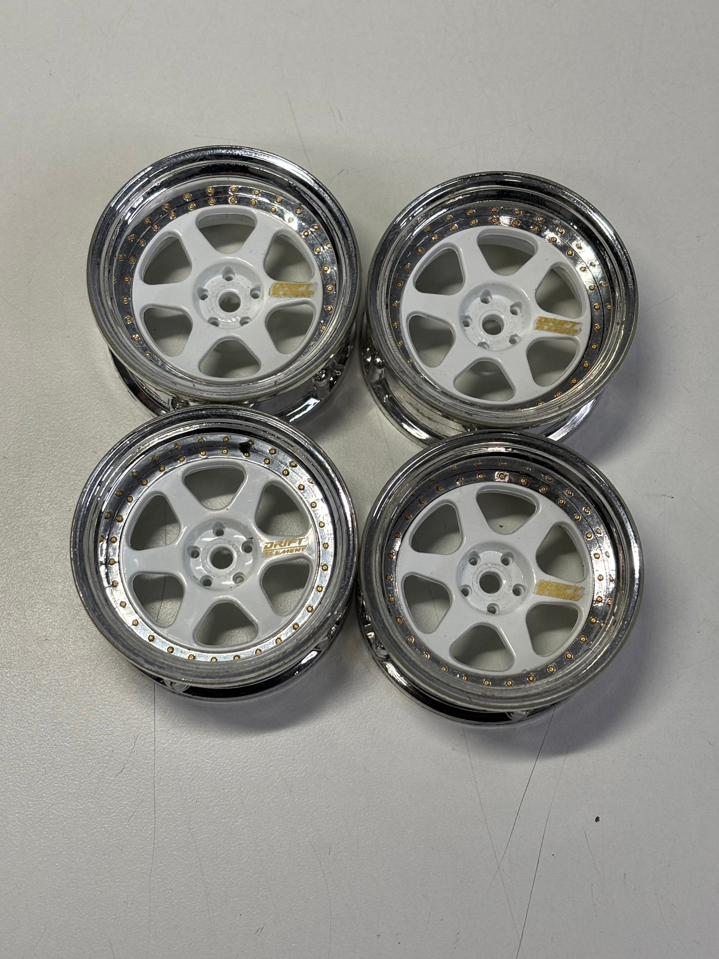 DS Racing Element Adjustable Offset Wheels White Chrome