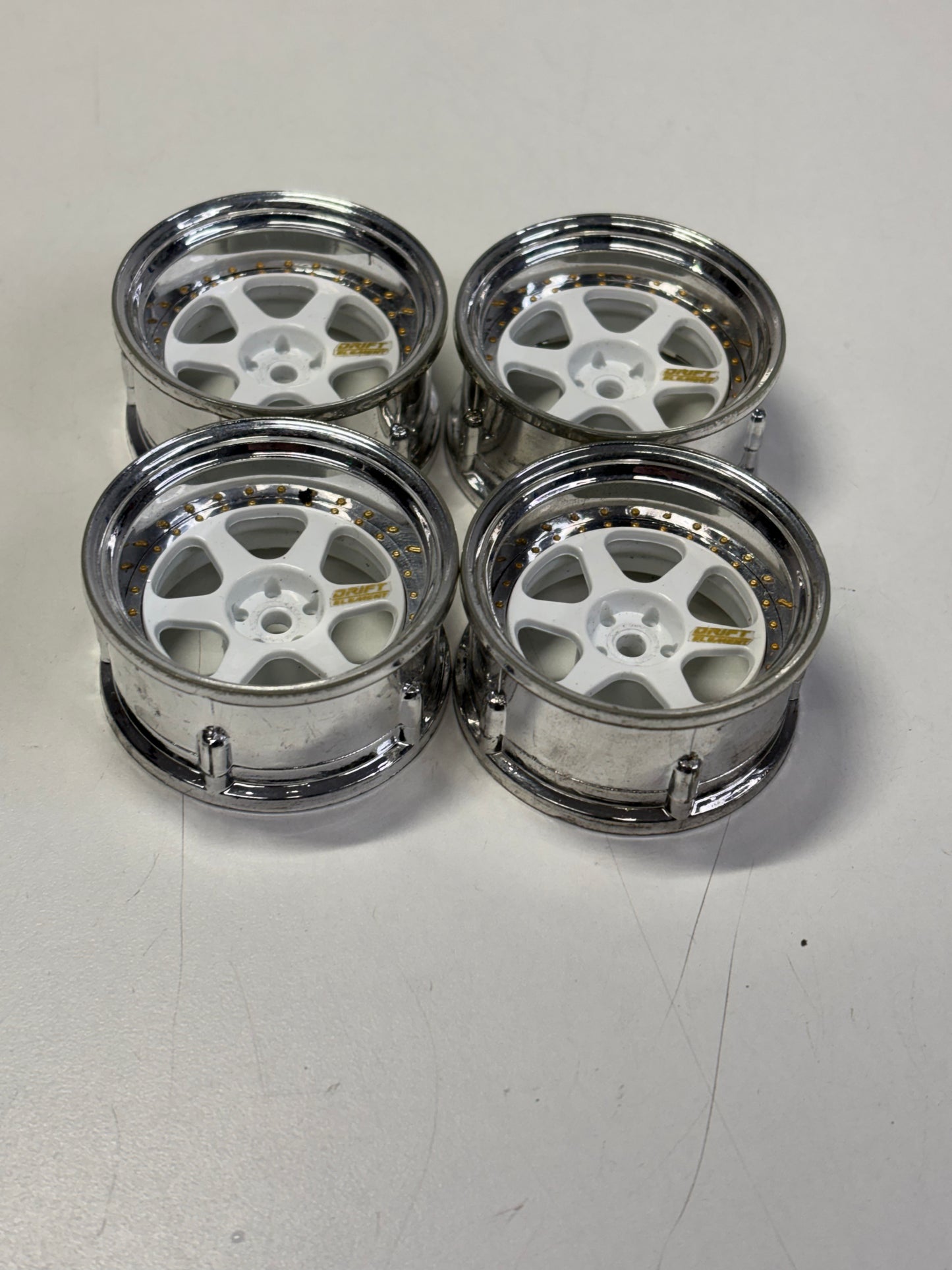 DS Racing Element Adjustable Offset Wheels White Chrome