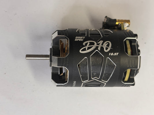 Hobbywing Black D10 Motor 10.5T Brushless Sensored - Internal Fan