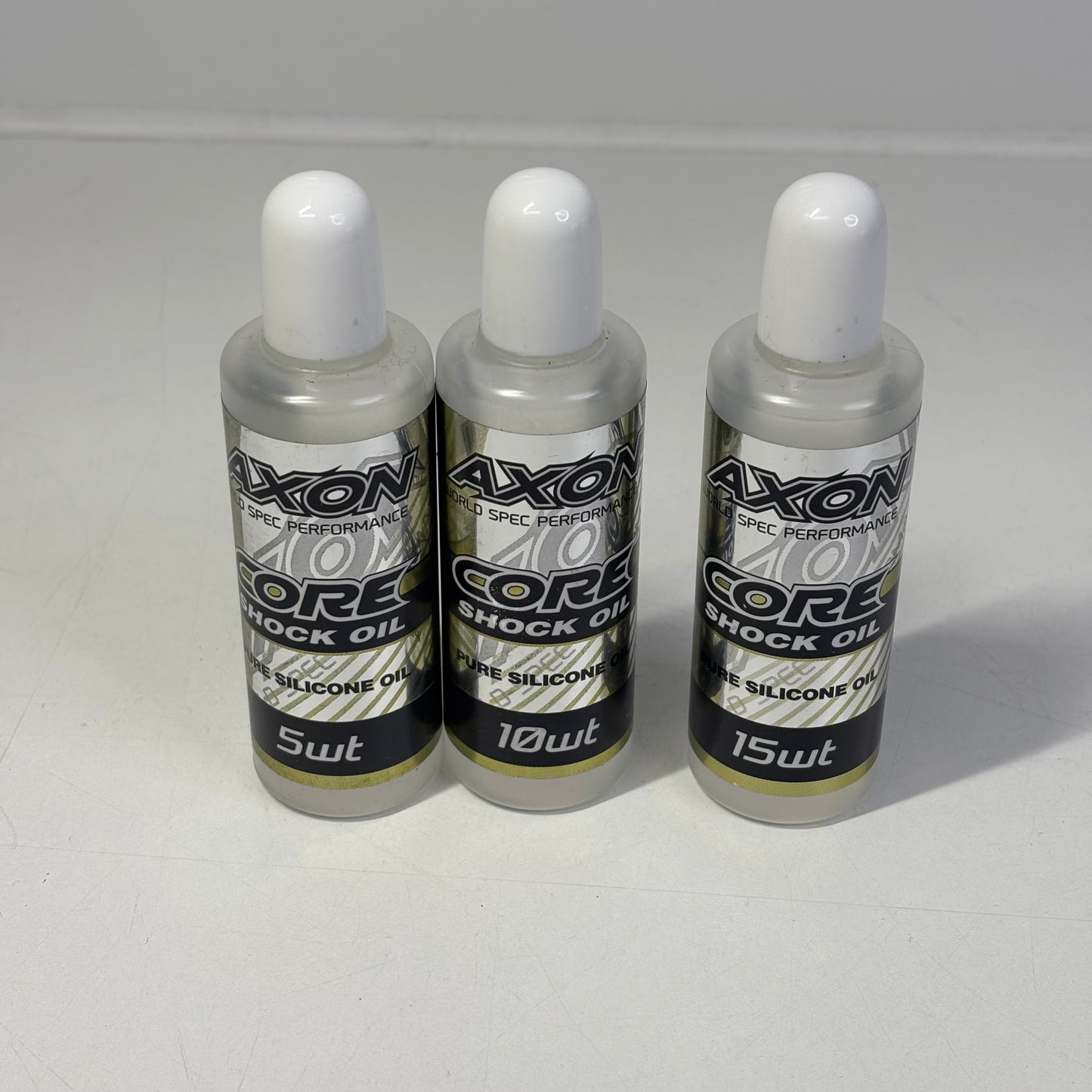 Axon Core Silicone Shock Oils x3 5/10/15wt 3/4 Full