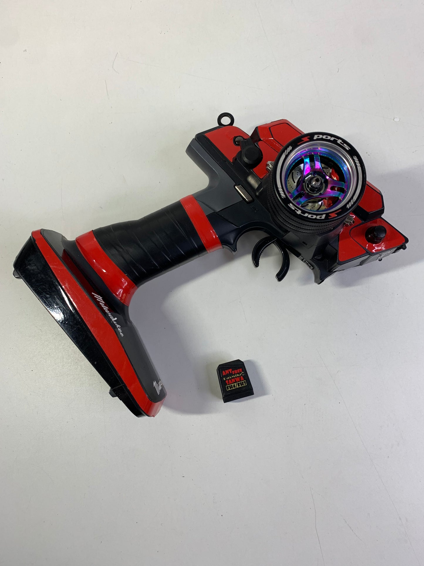 Sanwa MT4S Controller & Receiver Alloy SA3R Wheel Red Black