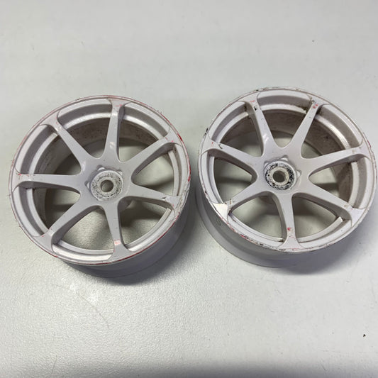 Topline White Wheels Pair Offset 5