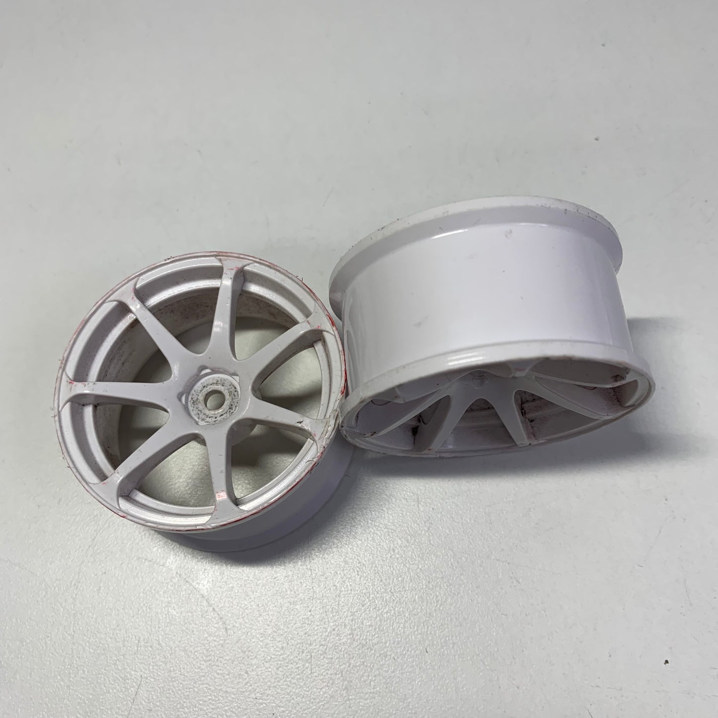 Topline White Wheels Pair Offset 5