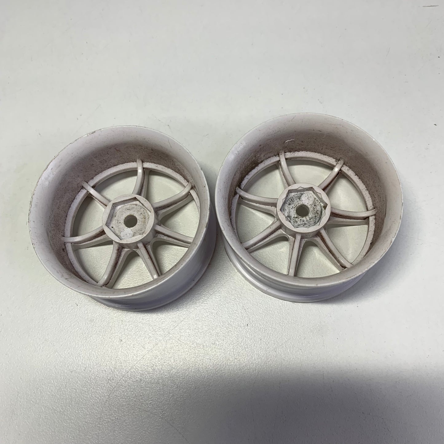 Topline White Wheels Pair Offset 5