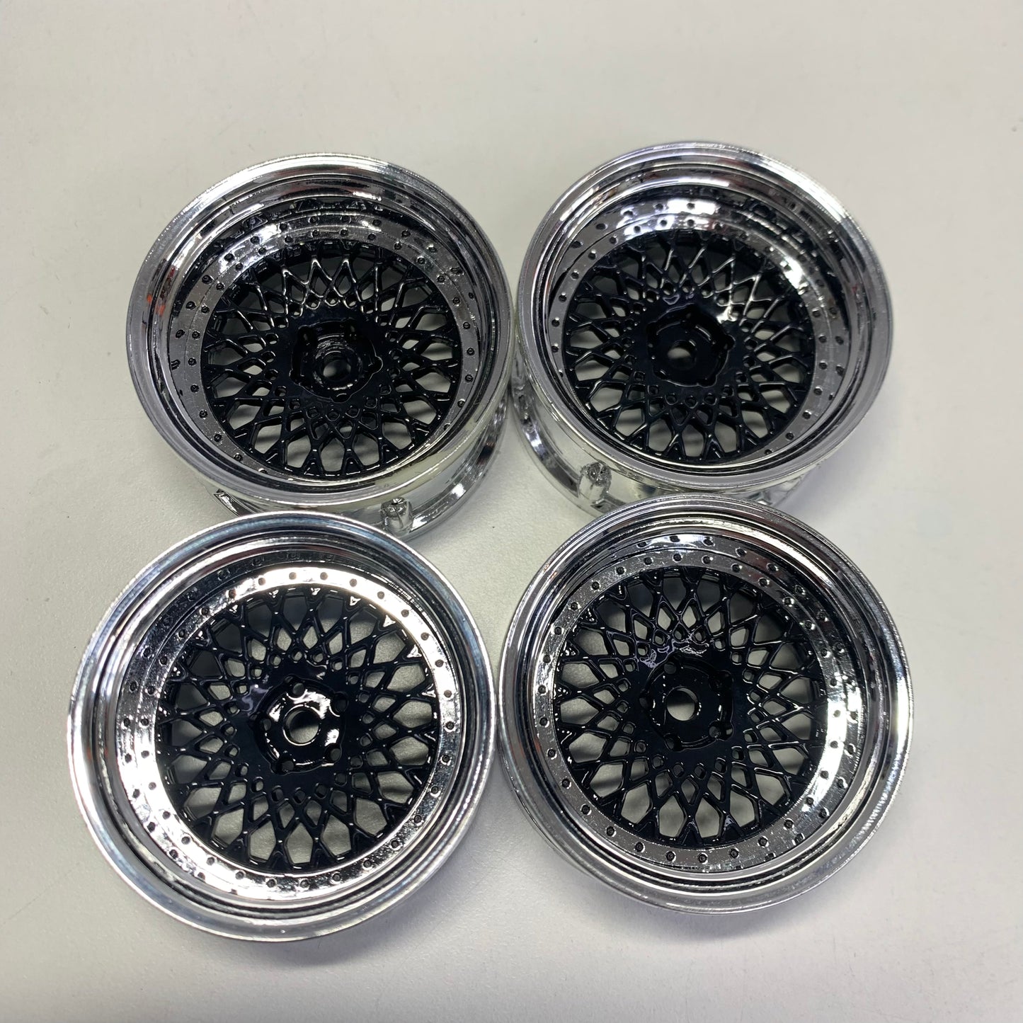 DS Racing Adjustable Offset Wheels Black Chrome