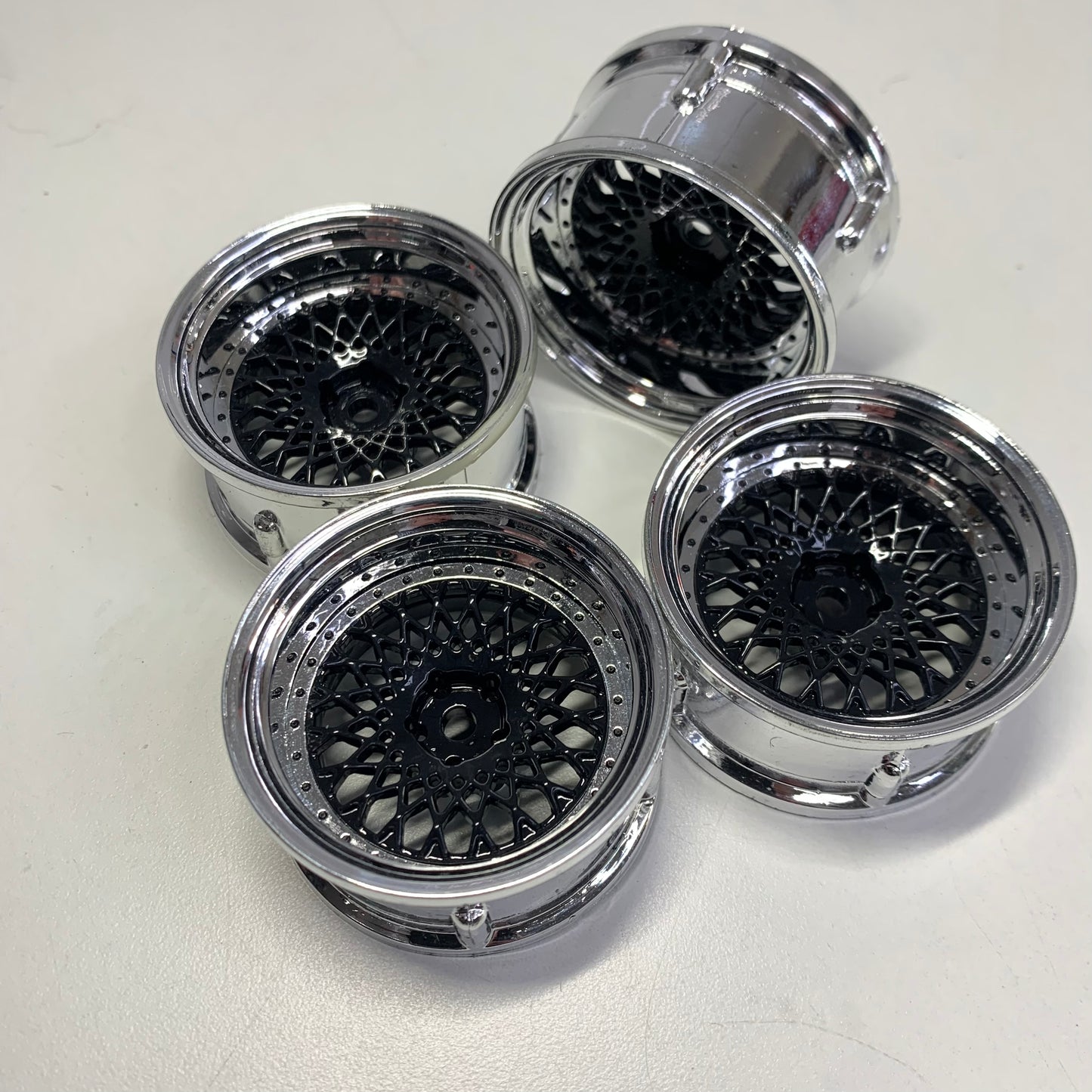 DS Racing Adjustable Offset Wheels Black Chrome