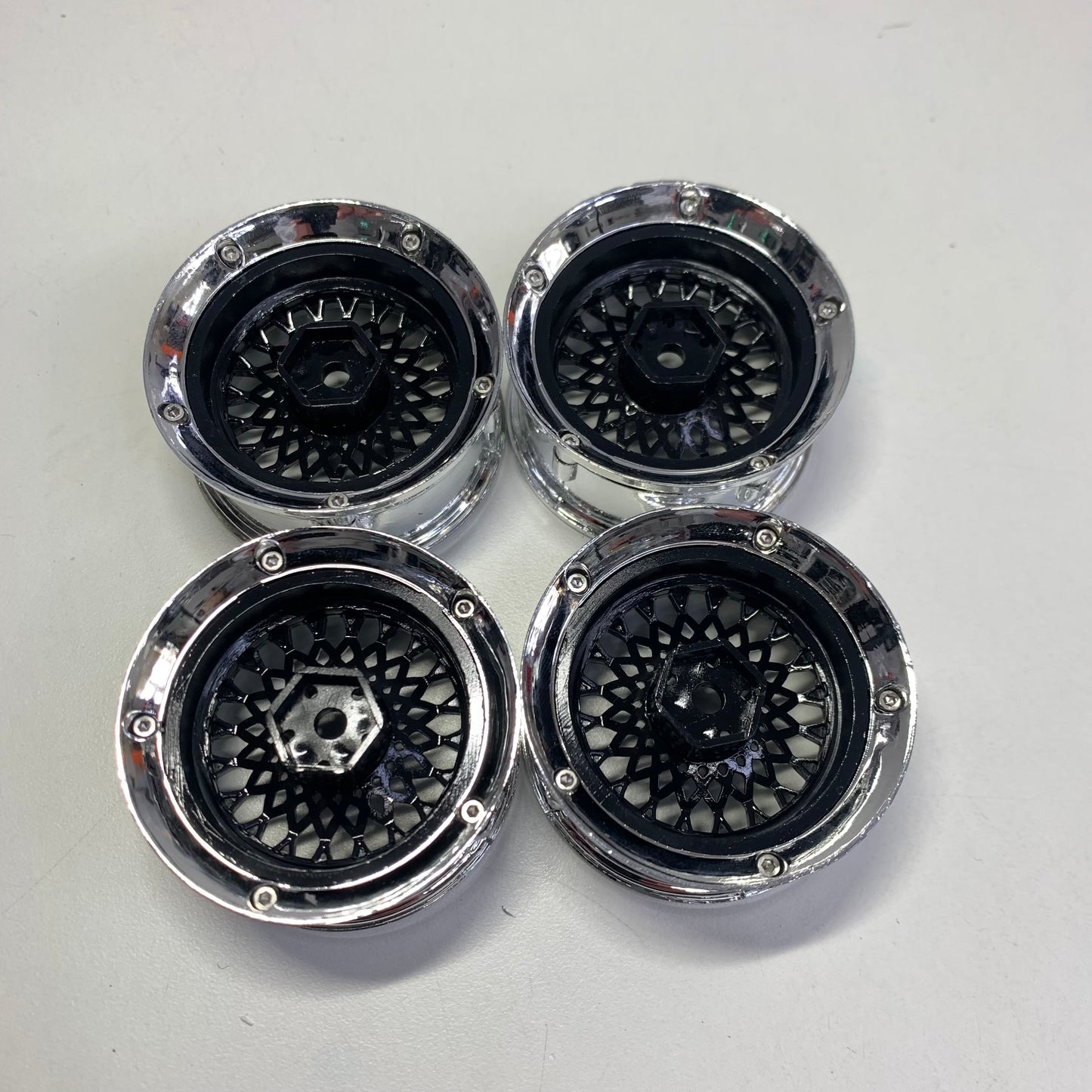 DS Racing Adjustable Offset Wheels Black Chrome